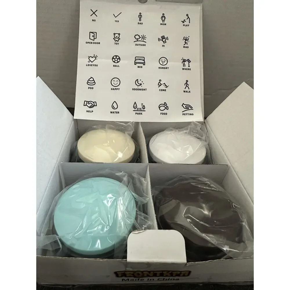 Frontkpa Dog Talking Buttons 4 Pack Voice Recording Pet Communication Training